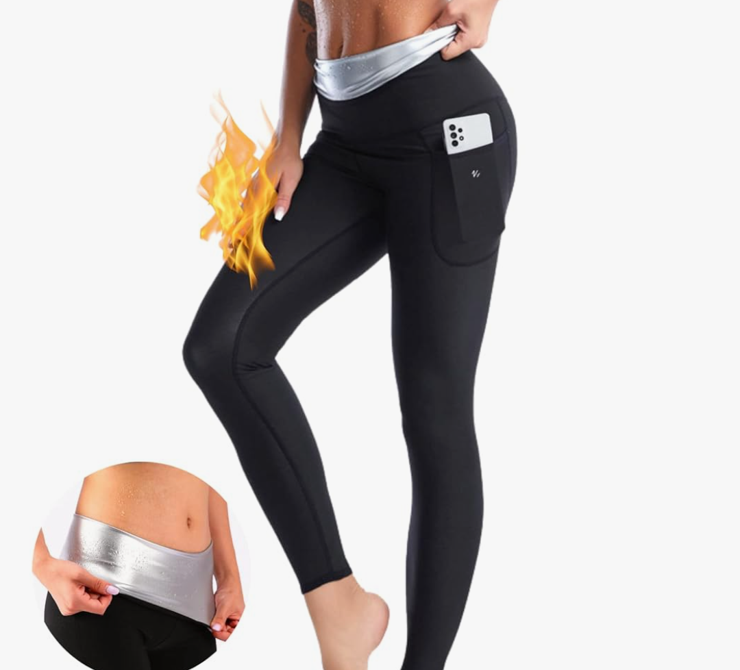 Nano Hertz Sauna Sweat Suit Shapewear Shorts Pockets Waist Trainer Body Sweatsuit Exercise Fitness Gym Women Girl, Size 3 XL
