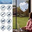 METAONLY Magnetic Screen Door Mesh Fits 34" x 82" Door - Curtain Size 36" x 84", Works for Patio, Sliding Door, Keeps Bug Mosquito Out, Fresh Air Flow, Black