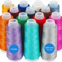 14 Pack Serger Thread Cones, Assorted Colors Polyester Thread, 40S/2-1600 Yards Overlock Sewing Thread for Sewing,Quilting,Serger Machines,Over Lock Thread,Piecing, Merrow & Hand Embroidery. (Medium)