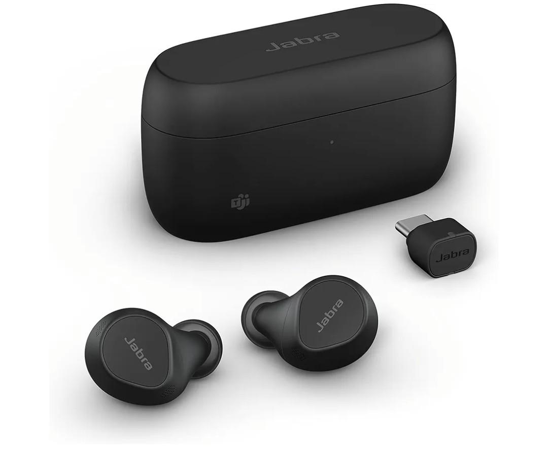 Jabra Evolve2 True Wireless in-Ear Bluetooth Earbuds with Active Noise Cancellation (ANC) and 4-mic MultiSensor Voice Technology - Microsoft Teams Certified, Works with All Other Meeting apps - Black