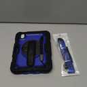 SEYMAC stock Case for iPad mini 7 (A17 Pro) 2024/ Mini 6 8.3'' with Screen Protector Pencil Holder [360 Rotating Hand Strap] &Stand, Drop-Proof Case for iPad mini 7th/6th Generation 8.3", Blue+Black