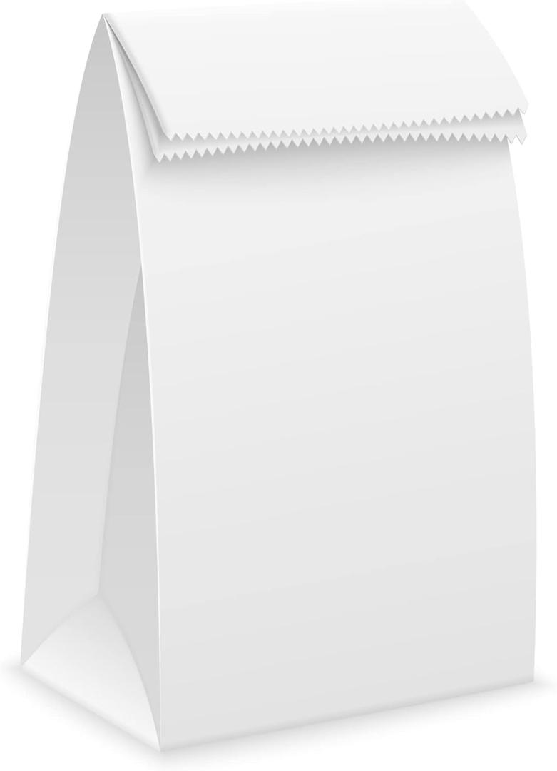 PerfectStix 4lb White Paper lunch bags. Pack of 500 count