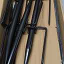 SINLEY 4 Pack String Light Poles,10 Ft Metal Poles with Fork for Outdoor String Lights,Outdoor Light Poles with Fork,Poles/Post/Stand for Outside,Patio,Deck,Backyard,Garden Wedding,Party