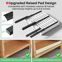 Pull out Cabinet Organizer, Expandable(9"-14") Heavy Duty Slide out Drawers Fixed with Adhesive Nano Film for Pots, Roll out Shelf Storage for Kitchen Base Cabinet Organization(3 Rails) 2-pack