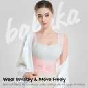 babaka Posture Corrector for Women, Invisible Lightweight Adjustable Back Brace for Upper and Lower Back Pain Relief, Hunchback, Hump, Scoliosis, Thoracic, Spine Corrector Under Clothes (Pink, Small, Waist: 25''-30'')