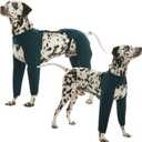 ROZKITCH Dog Surgery Recovery Suit to Prevent Licking, Elbow and Knee Protection for Four Legs, Prevents Pet Wounds from Biting, Dog Cone Collar Alternative, Waterproof Abrasion Resistant Green XL (XL(Back:18.90-21.65"))