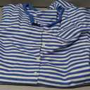 Womens Striped Cardigans Lightweight Casual Button Up Sweaters Long Sleeve Loose Knit Cardigan Sweater Fall Winter (X-Large, Blue)