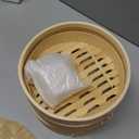 Prime Home Direct Bamboo Steamer Basket 8-Inch | 2-Tier Steamer for Cooking | 50 Liners | Small Instant Steaming Cookware Asian Food, Bao Buns, Chinese, Dim Sum, Dumpling, Rice, Vegetable Steam Pot