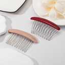 2pcs Cute Colorful Hair Side Comb for Women Red Pink Enamel Tooth Clip French Twist Hair Slide Comb with Teeth Grip for Decorative Bridal Wedding Hair Accessories Gifts(red pink)