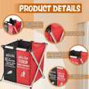 Foldable Shoe Cover Box Dispenser with 100PCS Shoe Covers, Shoe Covers Box with Double Compartment Fabric Storage Bin Holder for Indoors Open House Supplies, House Indoor Guest Supplies