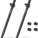 Vondynote Set of 2 Speaker Poles for Subwoofer Extended Speaker Pole Only Fits Subwoofers with 35mm Pole Mount, 32.8"-51.1" Height Adjustable