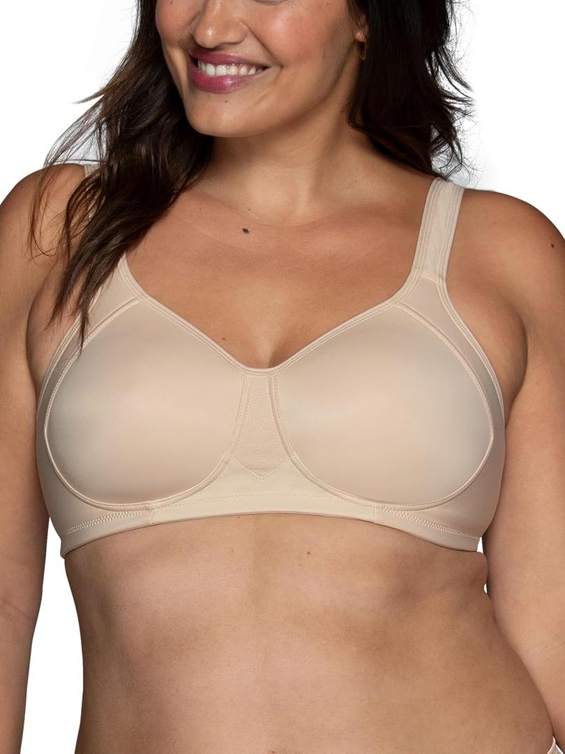 Vanity Fair Women's Medium Impact Sports Bras for Women, Breathable, Moisture Wicking, Padded Cups 
 (42D)