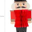 Assorted Designs Christmas Honeycomb Nutcracker Centerpieces - 3" x 9" (1 Set) - Festive Table Decorations for Holiday Parties & Seasonal Decor