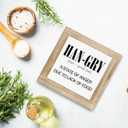 3 x Han-gry Sign, Funny Home Decor, Rustic Kitchen Decor Signs, Dining Room Decors for Tabletop, Humor Kitchen Art, Modern Farmhouse Shelves Decors, Decorative Wooden Box Signs, Housewarming Gift, (Mix)