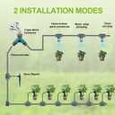 Drip Irrigation Kit, Garden Watering System with Quick Connectors,97FT Automatic Irrigation System with 12mm 6mm Irrigation Tubing Hose, Misting Watering System for Outdoor Plants