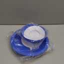 Hushee Adaptive Spill Proof Scoop Bowl and Plate Set with Suction Base Non Skid Self Feed Dinnerware for Elderly Disabled Handicapped from Parkinsons, Dementia, Stroke, Tremor(1 Set,Blue)