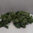 9ft Pre-Lit Christmas Garland, Artificial Lighted Norfolk Pine Garland with Multi-Color Lights, Battery Operated Garland for Mantle Stairs Table Fireplace Xmas Decorations