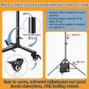 Versatile Heavy Duty Backdrop Stand with Wheels, 10 * 7ft Adjustable Photo Background Stand, Banner Backdrop Stand for Parties/Photography/Birthday/Studio