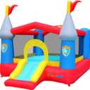 Bounceland [New Fun Colors] Kiddie Castle Bounce House with Hoop, 12 ft L x 9 ft W x 7.5 ft H, Fun Slide and Jump Area, Basketball Hoop, Strong UL Blower Included, Fun Party Theme for Kids