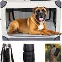 42 Inch Foldable Dog Crate - Portable Puppy Travel Crate Kennel for Large Dog, 4-Door Pet Crate with Mesh Windows, Indoor & Outdoor