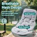 Infant Car Seat Insert Compatible with Nuna Pipa, Carseat Insert Support for Infant, Soft Head and Body Support, Reversible Design Cushion Pad, Non-Slip, for Car Seats, Swing and Strollers, Gray