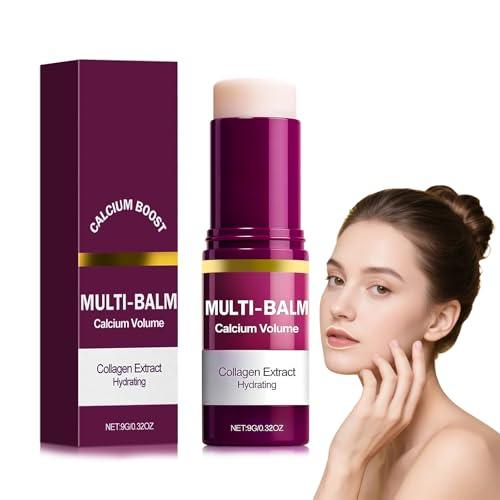 Calcium Multi Balm Stick, Calcium Volume Multi Balm, Korean Collagen Moisturing Stick, Firming & Moisturizing, Korean Skincare, Anti-Wrinkle, Hydrating, Lifting Cream for Eyes, Face & Neck-2Pcs.