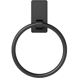 Towel Ring, SUS304 Hand Towel Holder for BathroomAdhesive Towel Holder Bathroom Towel Hanger for Bathroom, Matte Black