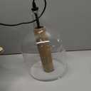 Seeded Glass Pendant Light Modern Black 1 Light Single Dome Pendent Lighting Fixtures for Kitchen Island Dining Room Hallway, Dia 9 Inch, E26, UL Listed