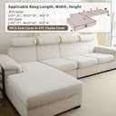 Couch Cushion Covers for Sectional Sofa, Stretch Sectional Couch Covers L Shape, Sofa Cushion Cover Washable, Soft Seat Slipcovers for Pets(Cushion Cover,Light Grey)