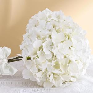 Yastouay 14 Pcs White Hydrangea Artificial Flowers, Fuller Silk Faux Hydrangea Flowers with Stems, Fake Flowers for Wedding Centerpiece Bouquet Vase Flower Arrangements Home Party Decor