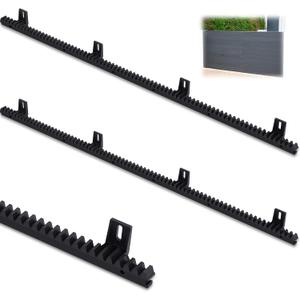 Threlaco 2 Nylon Gear Racks with Metal Insert for Sliding Gate Door Opener Operator Heavy Duty Reinforced Slide Gate Opener Accessories, 3.3 ft Each