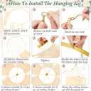 24 Inches Gold Metallic Ceiling Drapes Hanging Kit for 6 Panels Wedding Ceiling Drapes Canopy Hoop Metal Hardware Kit for Draping Fabric Indoor Outdoor Decorations