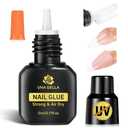 UNA GELLA Quick Drying Super Nail Glue for Press On Nails, Acrylic Nails & Nail Tips No Lamp Need Press On Nails Glue Drip Use with Opener5ML Long Lasting for DIY Nail Art