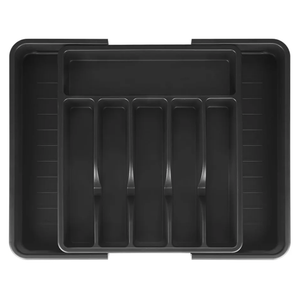 Expandable Silverware Drawer Organizer – Adjustable Utensil Tray & Cutlery Organizer, BPA-Free Plastic Flatware Divider, Non-Slip Kitchen Drawer Organizer (Fits 12–22” Drawers, 8 Compartments)