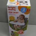 Bright Starts Pop N Sit Portable Booster Seat, 3-in-1 Floor Seat, Travel High Chair & Toddler Booster with Feeding Tray, Indoor/Outdoor, Grey, 6 Months3 Years (Core Gray)