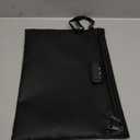 Fireproof Document Bag with Lock, ZOOPIP 14.3"x10.2" Fireproof and Waterproof Money Bag with Zipper Closure, Storage Pouch for A4 Letter Size Document, Cash, Cell Phone, Tablet, Credit Card,Passport (Black)