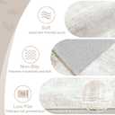 Area Rugs 9x12 Living Room: Washable Rug Modern Abstract Large Rugs Soft Non Slip Neutral Rug Stain Resistant Indoor Carpet for Bedroom Kitchen Dining Room Table Nursery Home Office Rugs(Beige,9'x12')