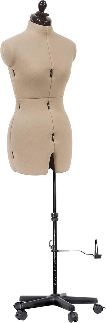 Dritz My Double Designer Adjustable Dress Form Small, Female Sizes US 414, Sewing Mannequin with Pinnable Body Torso, 13 Dials & 360 Hem Guide