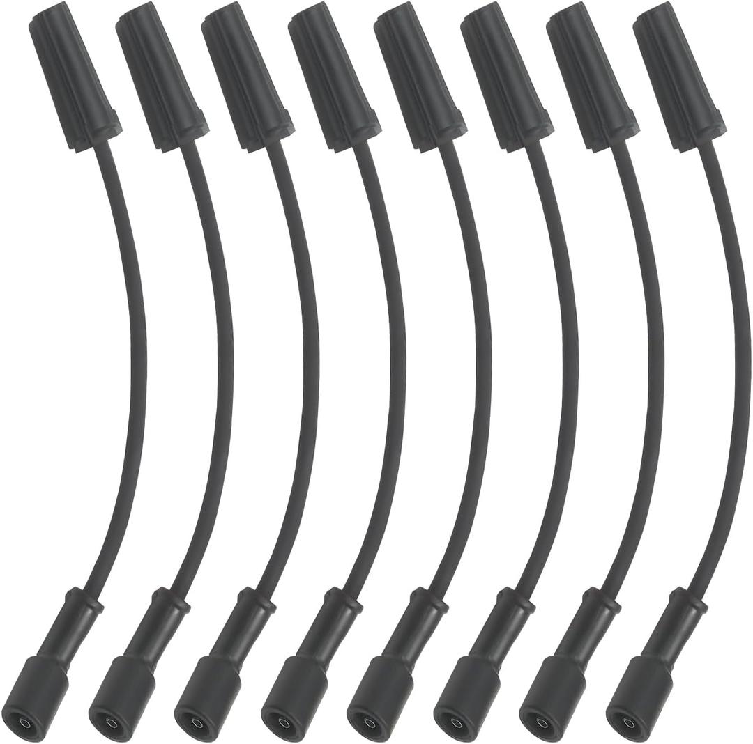 Spark Plug Wire Set for Chevy Silverado Suburban Tahoefor Cadillac GMC Hummer H2 LS2 LS3 LS4 LS7 Engines 4.8L 5.3L 6.0L Replace 9748HH 88862385