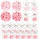 Demissle 40 Pcs Hydrangea Baby Shower Favors Flower Scented Soaps Party Favors Gifts for Guests with Thank You Card for Baby Bridal Shower Wedding Party (Pink)