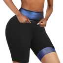 huiming Sauna Sweat Shorts for Women Slimming Compression Workout Thermo Waist Trainer Slimming Leggings Pants Body Shaper, L-XL