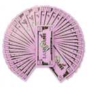 Lash Cash Reward Vouchers - 50 Pcs Pink Client Loyalty Cards, Professional Lash Tech Marketing Supplies & Salon Growth Tools, Authentic Currency Size Inserts for Eyelash Extension Business (50, $10)