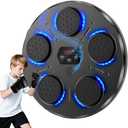 Dashsafe Music Boxing Machine for Adults and Kids, Smart Bluetooth Boxing Training Equipment with Gloves, Wall Mounted Workout Punching Machine Electronic LED for Home, Office, Gym, 9 Modes & 9 Speed