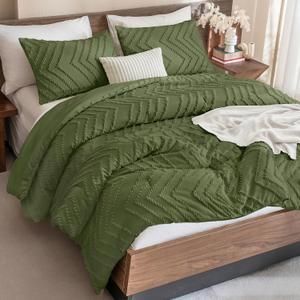 Andency Dark Olive Green Oversized King Comforter Set 120x98 Extra Large
