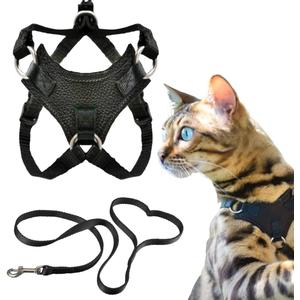 Houdini Escape Proof Cat Harness and Leash Set by OutdoorBengal for Walking Cats and Kittens (Vegan Leather, Kitten) Houdini Escape Proof Cat Harness and Leash Set by OutdoorBengal for Walking Cats and Kittens (Vegan Leather, Kitten)