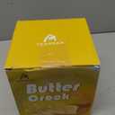 Pottery Butter Crock with Lid, Ceramic Butter Dish with Water Line, Countertop Butter Keeper, Butter Holder for Countertop, Greenish Brown