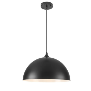 Large Pendant Lights Kitchen Island, 16 Inch Black and White Dome Pendant Light, Black Farmhouse Pendant Light, Large Industrial Pendant Lights for Kitchen Island, Dining Room, Cafe Large Pendant Lights Kitchen Island, 16 Inch Black and White Dome Pendant Light, Black Farmhouse Pendant Light, Large Industrial Pendant Lights for Kitchen Island, Dining Room, Cafe