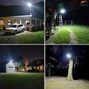 Deepn Solar Lights Outdoor, 8000W Solar Street Lights Outdoor Waterproof Dusk to Dawn LED Security Flood Light with Motion Sensor and Remote Control for Pathway, Entryway & Yard, 1 Pack