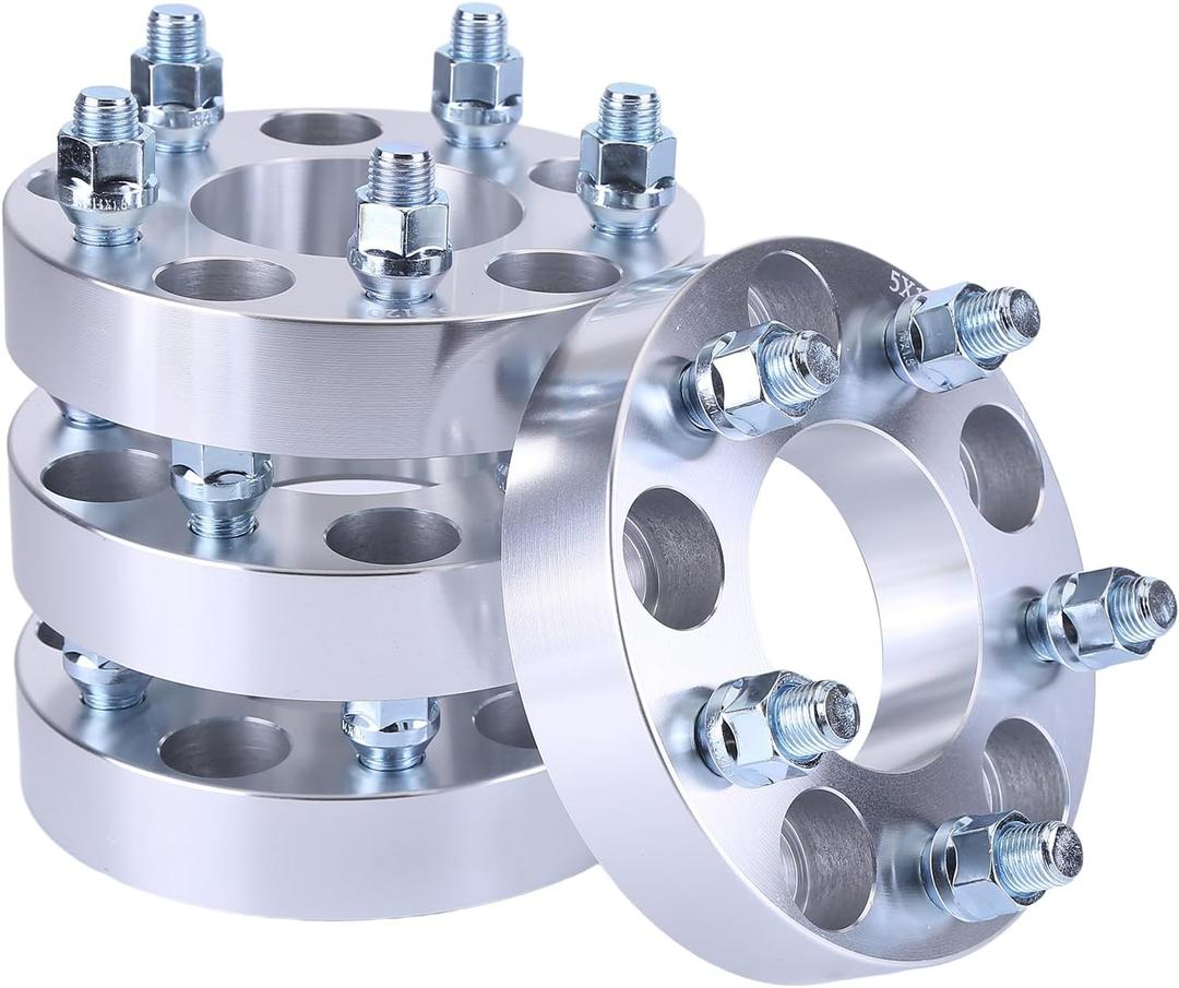 4PCS 5x4.72 Wheel Spacers 2 inch with 5 Lug for 5x120mm Hubcentric Wheel Adapters with 14X1.5 Studs 74mm Bore Wheel Spacer Adapters