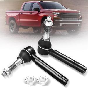 2pc ES800948 Front Outer Tie Rod End Compatible with 2015-2019 Escalade, Suburban, Silverado 1500, Tahoe, Yukon, Sierra 1500